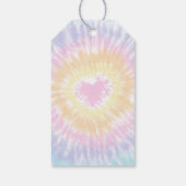 Étiquettes-cadeau Tie Dye Rainbow Boho Hippie Anniversaire Merci (Dos)