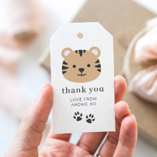 Étiquettes-cadeau Tiger Face - Merci Favoriser