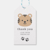 Étiquettes-cadeau Tiger Face - Merci Favoriser (Devant)