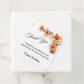 Étiquettes Cadeau Tiger Lily Merci personnalisable (En situation)