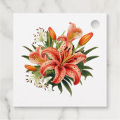Étiquettes Cadeau Tiger Lily Merci personnalisable (Dos)