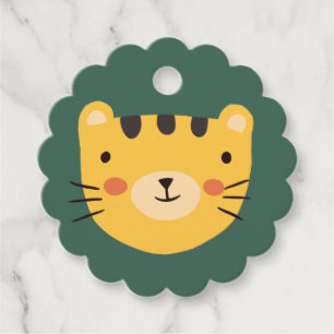 Étiquettes Cadeau Tiger mignon cadeau d'anniversaire