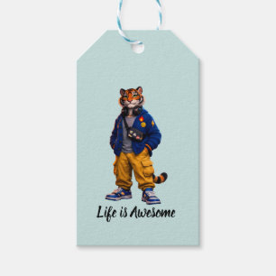 Étiquettes-cadeau Tigre Cool dans l'Art Streetwear - Tigre de Style
