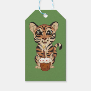 Étiquettes-cadeau Tigre d'anniversaire