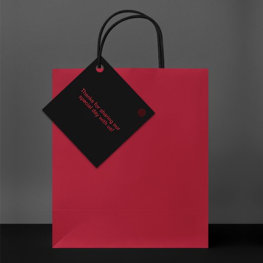 Étiquettes Cadeau Til Death Do Us Part Gothique Rose Noire et Rouge