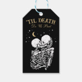 Étiquettes-cadeau Til Death Skeleton Goth Registre Mariage QR Code (Devant)