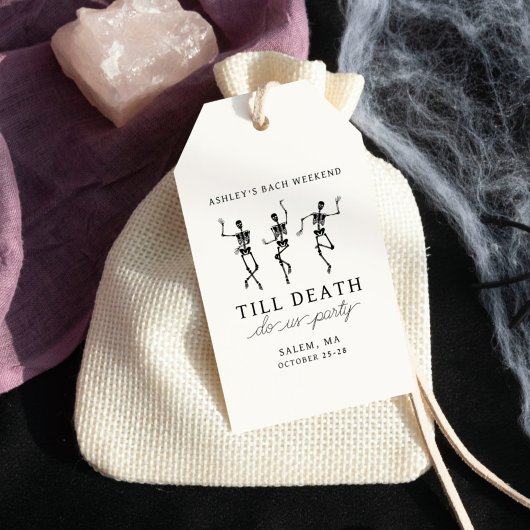 Étiquettes-cadeau Till Death Do Us Party Bachelorette Week-end