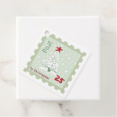 Étiquettes Cadeau Timbre de l'arbre de Noël Timbre de l'affiche Nom  (En situation)