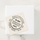 Étiquettes Cadeau Timbre de passeport COULEUR MODIFIABLE Voyage Thèm (En situation)