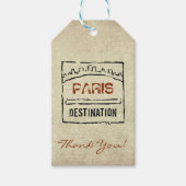 Étiquettes Cadeau Timbre Passeport (Devant)