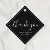 Étiquettes Cadeau Timeless Modern Minimalist Wedding | Thank You (Dos)