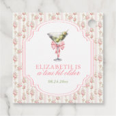 Étiquettes Cadeau 'Tini Bit Ancien Martini Coquette Anniversaire (Dos)