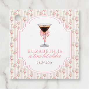 Étiquettes Cadeau 'Tini Bit Older Espresso Martini Coquette Annivers