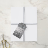Étiquettes-cadeau Tinsel de Glam Argent (Avec de la ficelle)