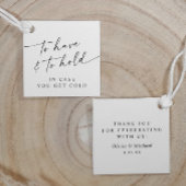 Étiquettes Cadeau To Have & To Hold Modern Wedding Slipper