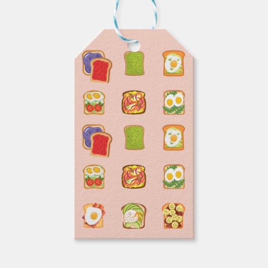 Étiquettes-cadeau Toast Brunch (Devant)