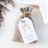 Étiquettes-cadeau Toast Champagne à l'amour Favoriser personnalisée