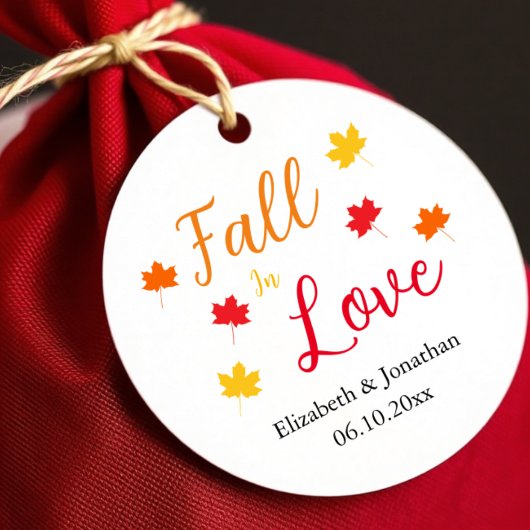 Étiquettes Cadeau Tomber dans l'amour