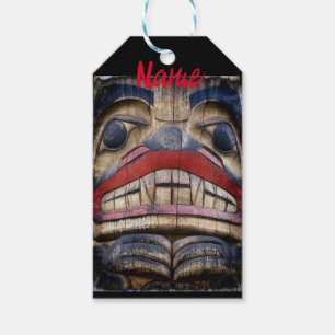 Étiquettes-cadeau Tonnerre à visage totem