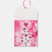 Étiquettes-cadeau Tons de Noël rose (Devant)
