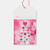 Étiquettes-cadeau Tons de Noël rose (Dos)