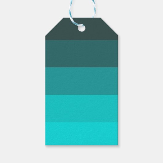 Étiquettes-cadeau Tons Turquoise (Devant)