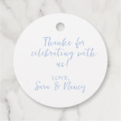 Étiquettes Cadeau Topiaire de la Chinoiserie Bleue & Blanc (Dos)