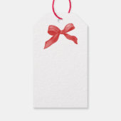 Étiquettes-cadeau Topiary Christmas rouge et blanc (Dos)