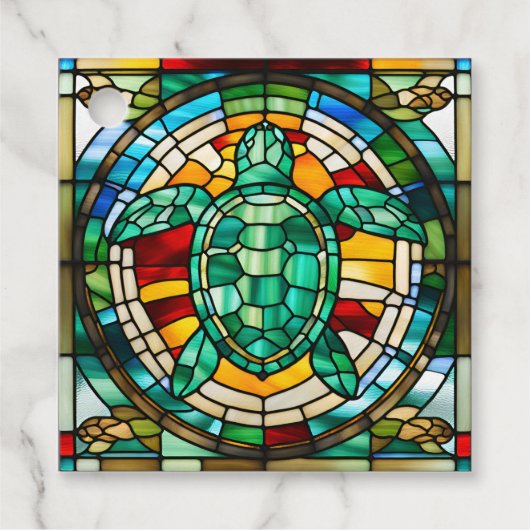 Étiquettes Cadeau Tortue de mer (Devant)