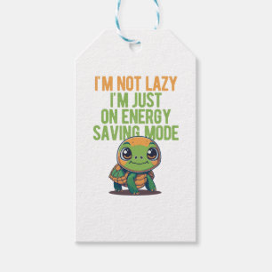 Étiquettes-cadeau Tortue Mignonne, Tortue Lazy, En Mode Économie D'É