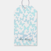 Étiquettes-cadeau Toss papillon (Turquoise) (Dos)