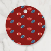 Étiquettes Cadeau Touchdowns et minuscules orteils, baby shower de f (Dos)