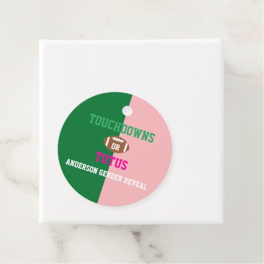 Étiquettes Cadeau Touchdowns ou Tutus Genre Reveal (En situation)