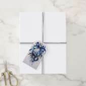 Étiquettes-cadeau Touche d'opulence : Tons de bleu (Avec de la ficelle)