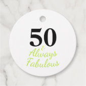 Étiquettes Cadeau Toujours 50 et fabuleuse fête d'anniversaire (Devant)