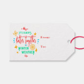 Étiquettes-cadeau Toujours mieux ensemble en hiver Noël, ZSG (Devant (Horizontal))