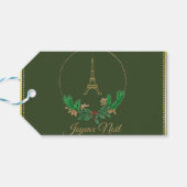 Étiquettes-cadeau Tour Eiffel Joyeux Noel (Dos Horizontal)