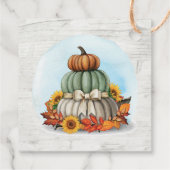 Étiquettes Cadeau Tournesol D'Action De Grâces Rustique Vers / De L' (Dos)