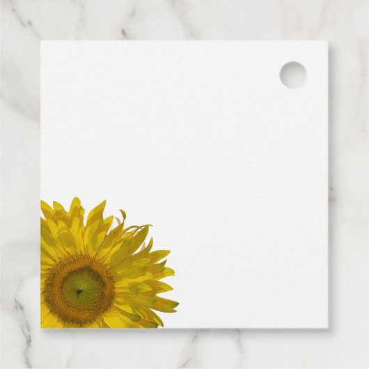 Étiquettes Cadeau Tournesol jaune (Dos)