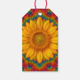 Étiquettes-cadeau Tournesol Kaléidoscope