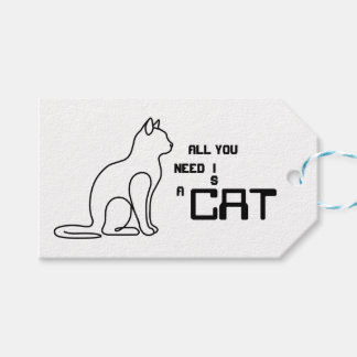 Étiquettes-cadeau Tout ce dont vous avez besoin est un chat Chaton m