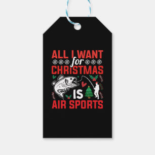 Étiquettes-cadeau Tout ce que je veux pour Noël est les sports aérie