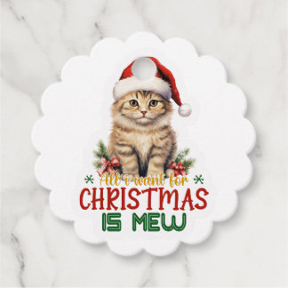 Étiquettes Cadeau Tout ce que je veux pour Noël est Mew