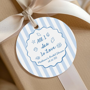 Étiquettes Cadeau Tout ce que je vois est Amour Coquillage de Mer Fê