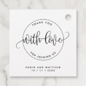 Étiquettes Cadeau Tout Événement Merci, Moderne, Rustique Chic (Dos)