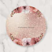 Étiquettes Cadeau Tout événement Rose Gold Blush Floral infusé avec (Dos)