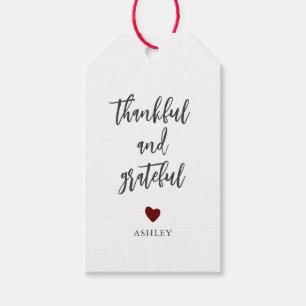 Étiquettes-cadeau Toute couleur de Thanksgiving reconnaissant et rec