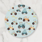 Étiquettes Cadeau Tracteur conducteur ferme garçon baby shower Favor (Dos)