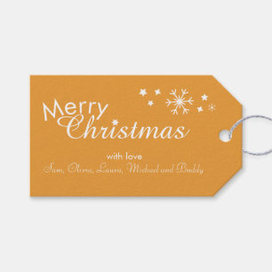 Étiquettes-cadeau Traditionnel - Golden Orange Personnalisable Balis