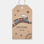 Étiquettes-cadeau Train en bois (Devant)